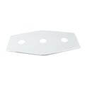 Westbrass Three-Hole Remodel Plate in Powdercoated White D505-50